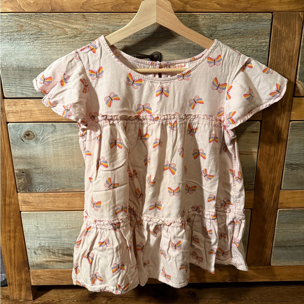 Cat & Jack Girls' Pink Butterfly Shirt